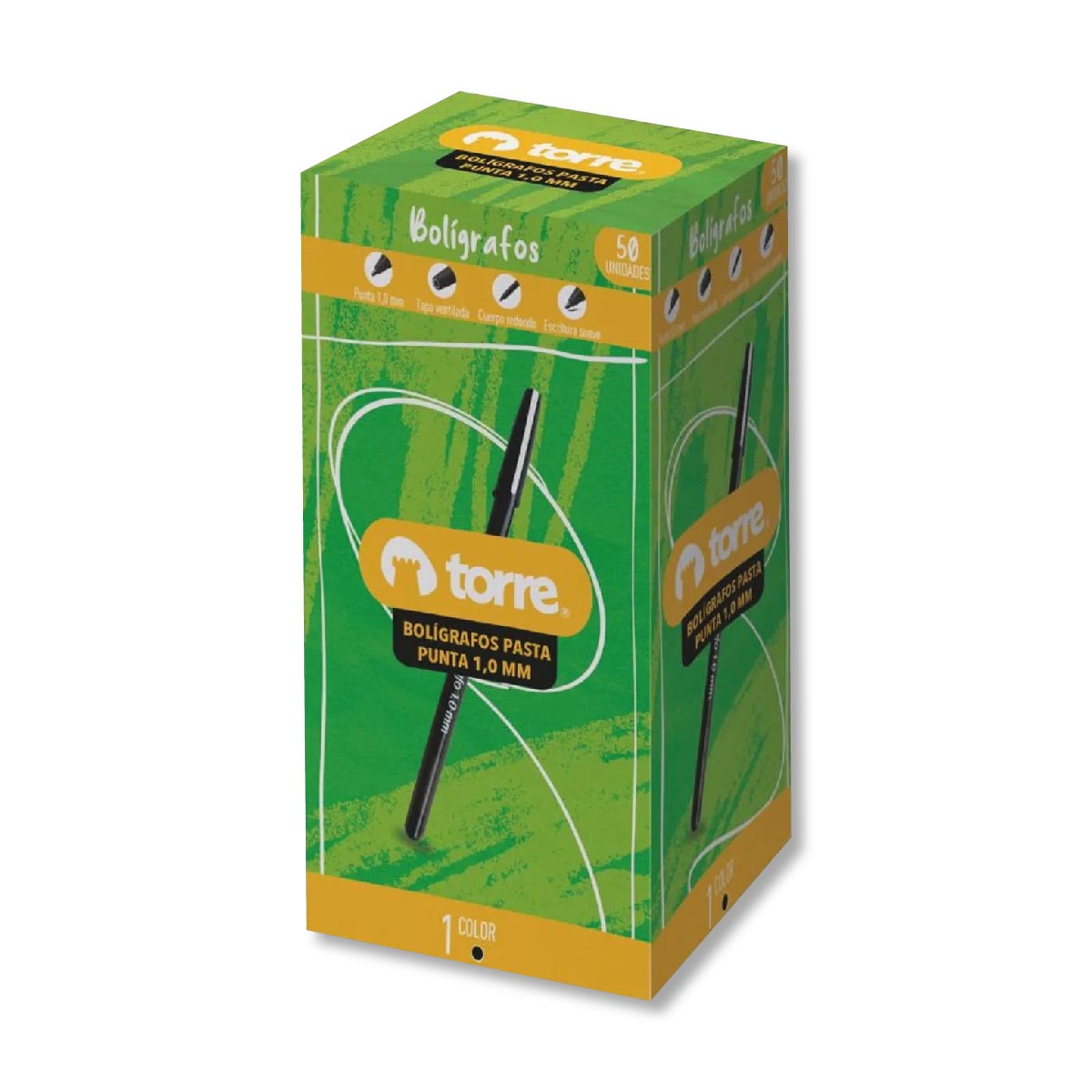 Caja Lápiz Pasta Negro 50 Unidades