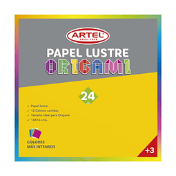Block Papel Lustre 24 Hojas 12 Colores