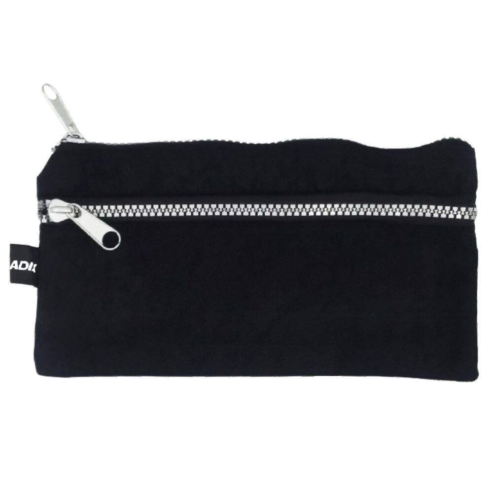 Estuche Escolar Doble Cierre 22x12 cm Negro