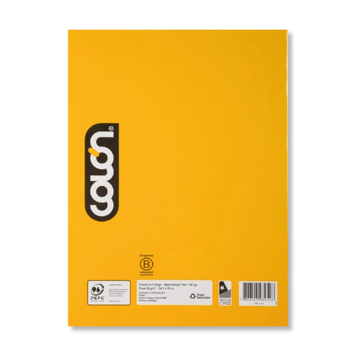 Cuaderno College Liso 80 Hojas
