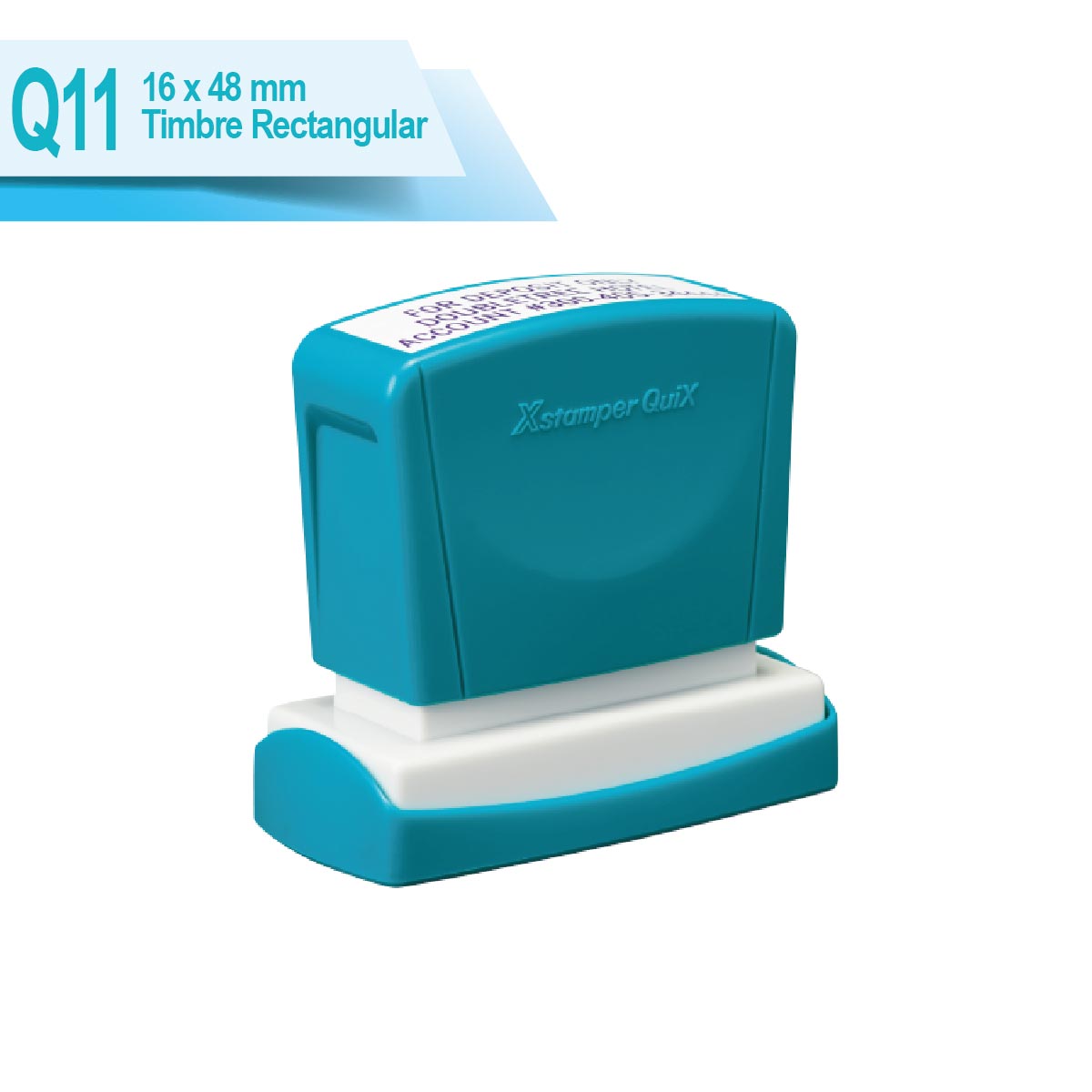 Timbre Rectangular Q11 16x48 mm