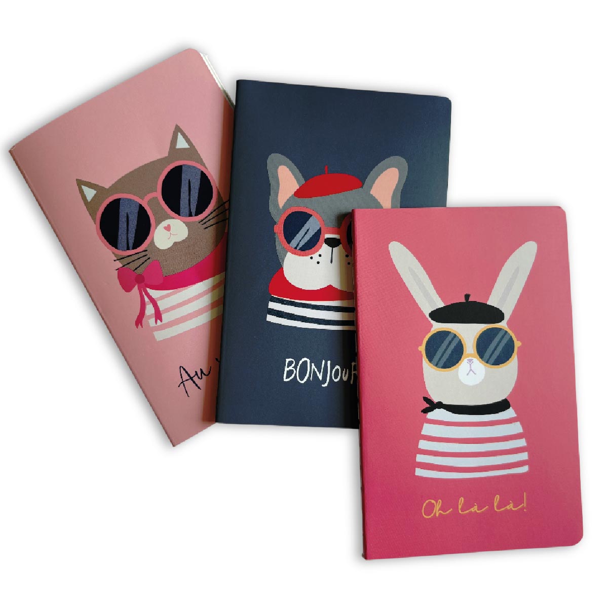 Set 3 Libretas A6 Mascotas