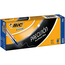 Caja Lápices Pasta Fino Azul 12 Unidades