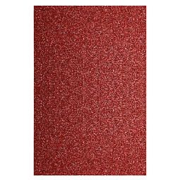 Goma Eva Glitter 40x60 cm Rojo