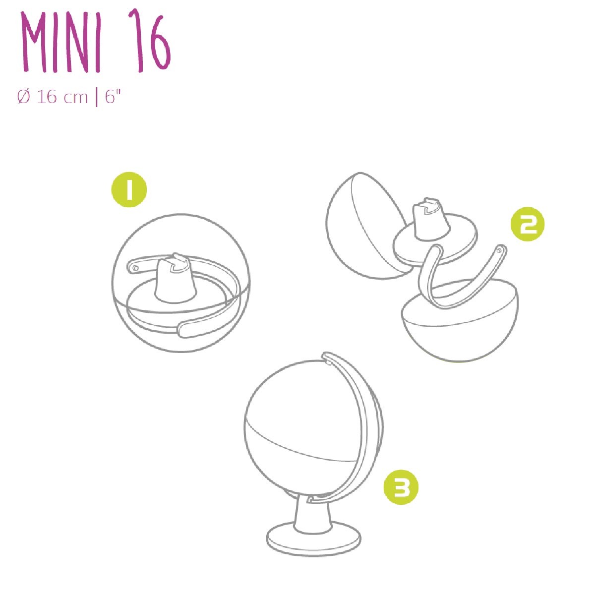 Globo Terráqueo Político Sedici 16 cm