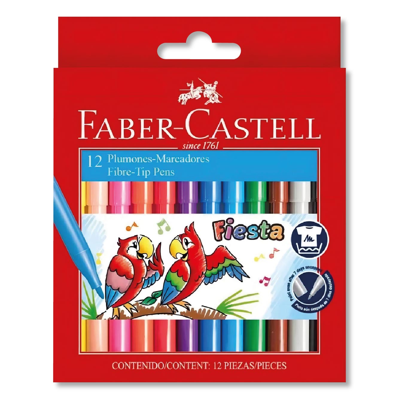 Marcadores Fiesta Estuche de 12 colores