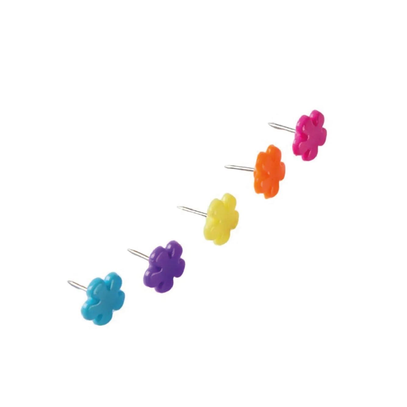 Blíster Caja Metálica Push Pins Flor 30 Unidades