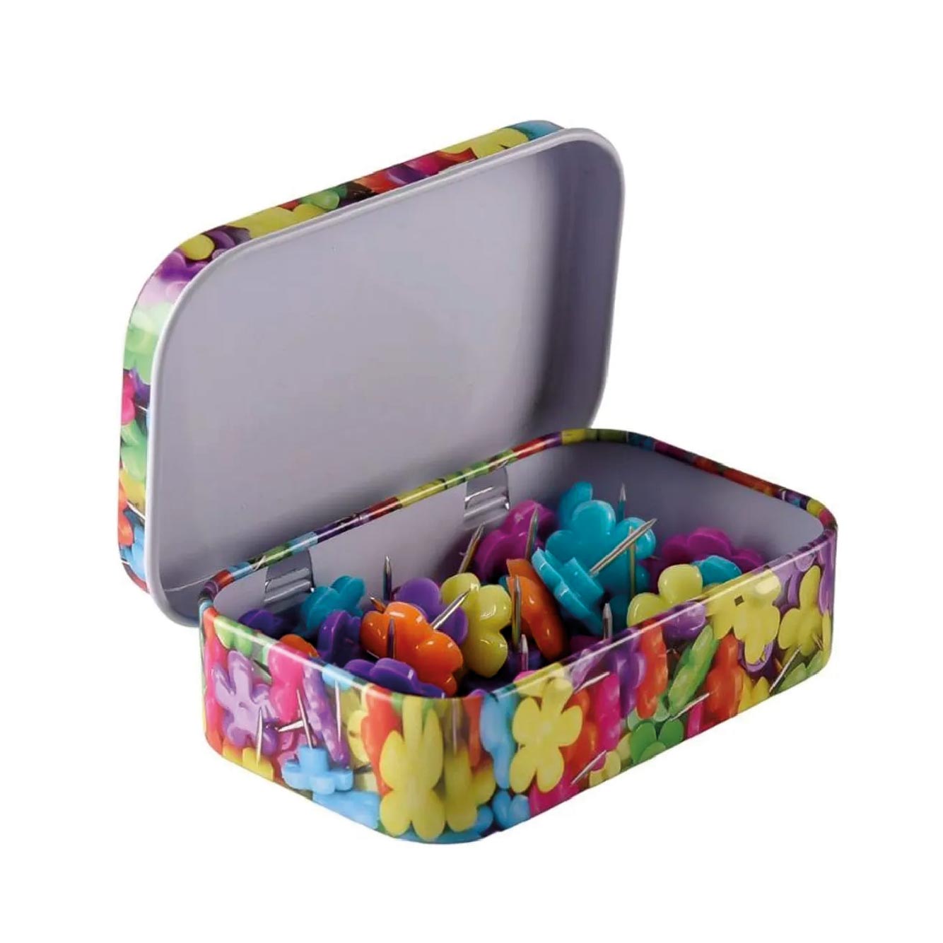 Blíster Caja Metálica Push Pins Estrellas 30 Unidades