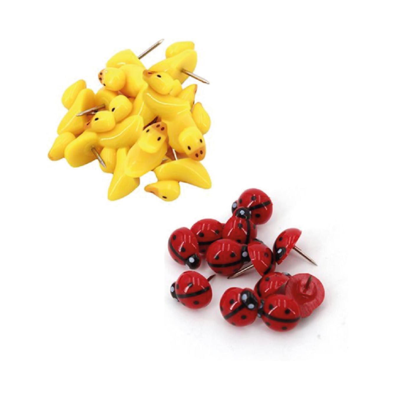 Blíster Caja Plástica Push Pins Animales 36 Unidades