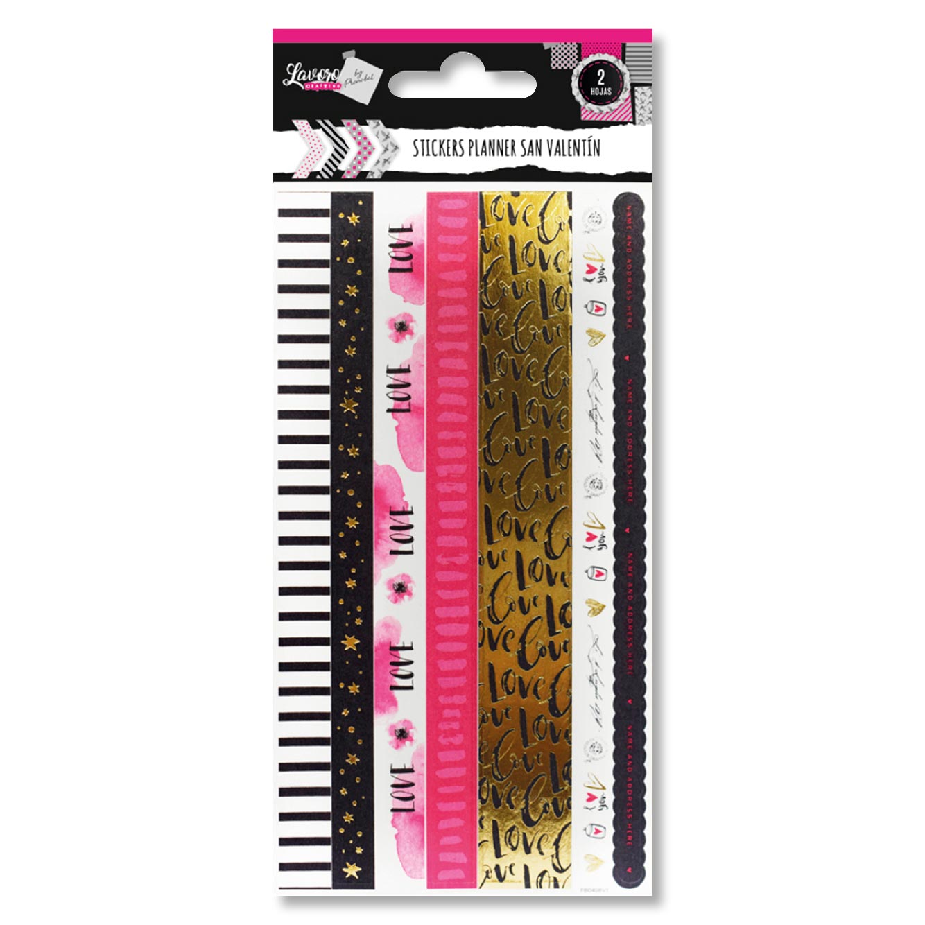 Stickers Planner 2 Hojas Romantico Diseños Surtidos