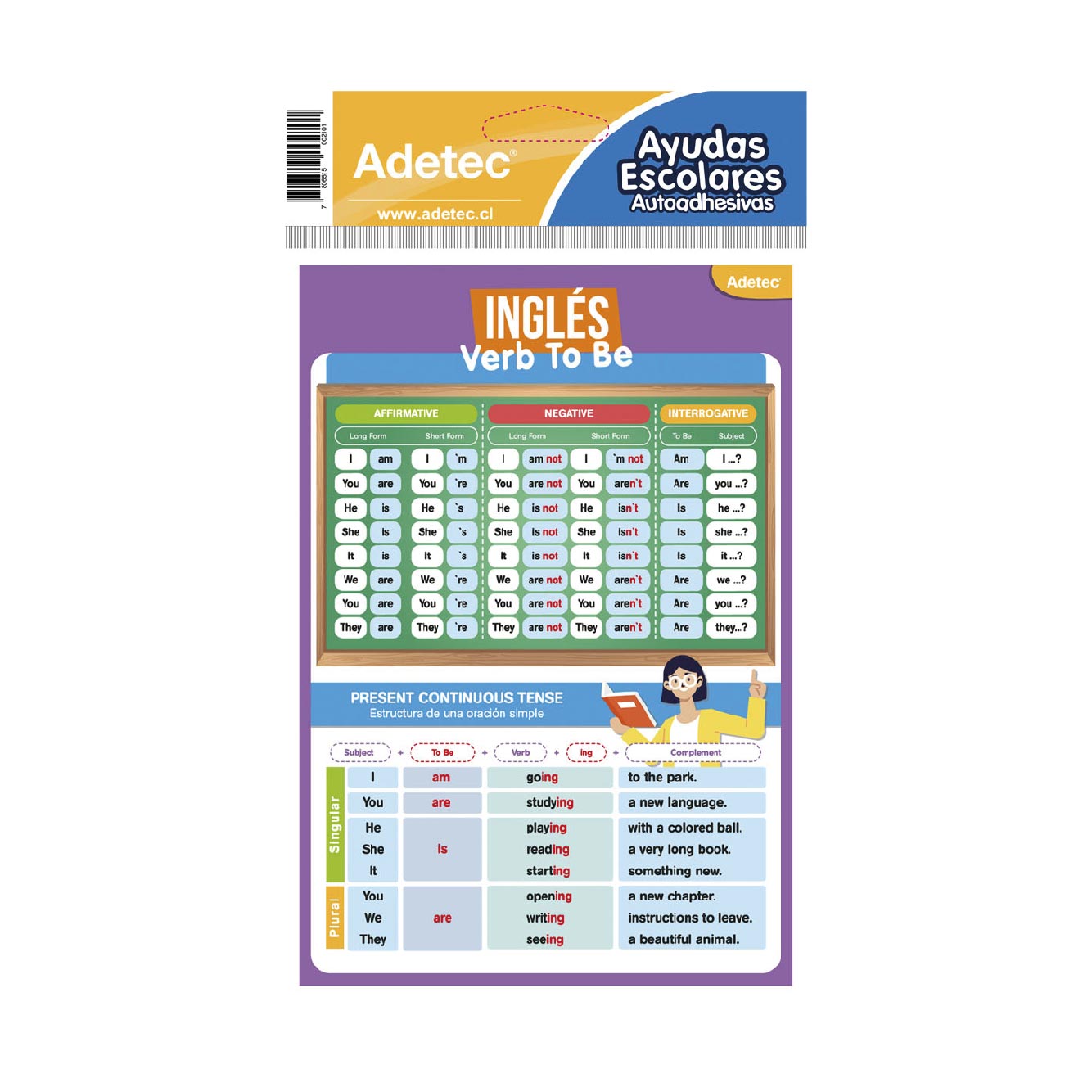 Ayuda Escolar Autoadhesiva Ingles