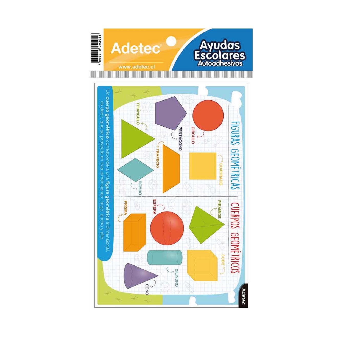 Ayuda Escolar Autoadhesiva Geometría