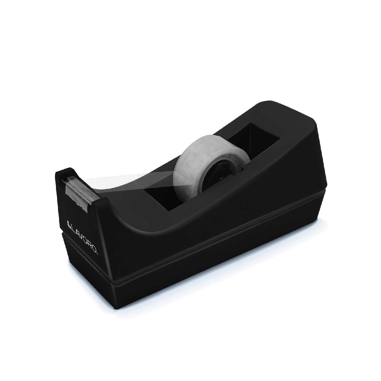 Dispensador Cinta Adhesiva Escritorio Negro