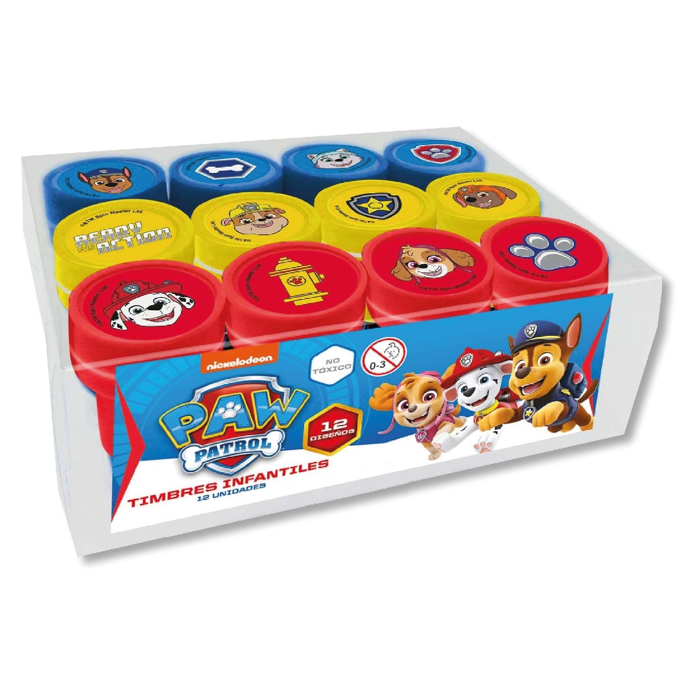 Timbres Infantiles Paw Patrol 12 Unidades