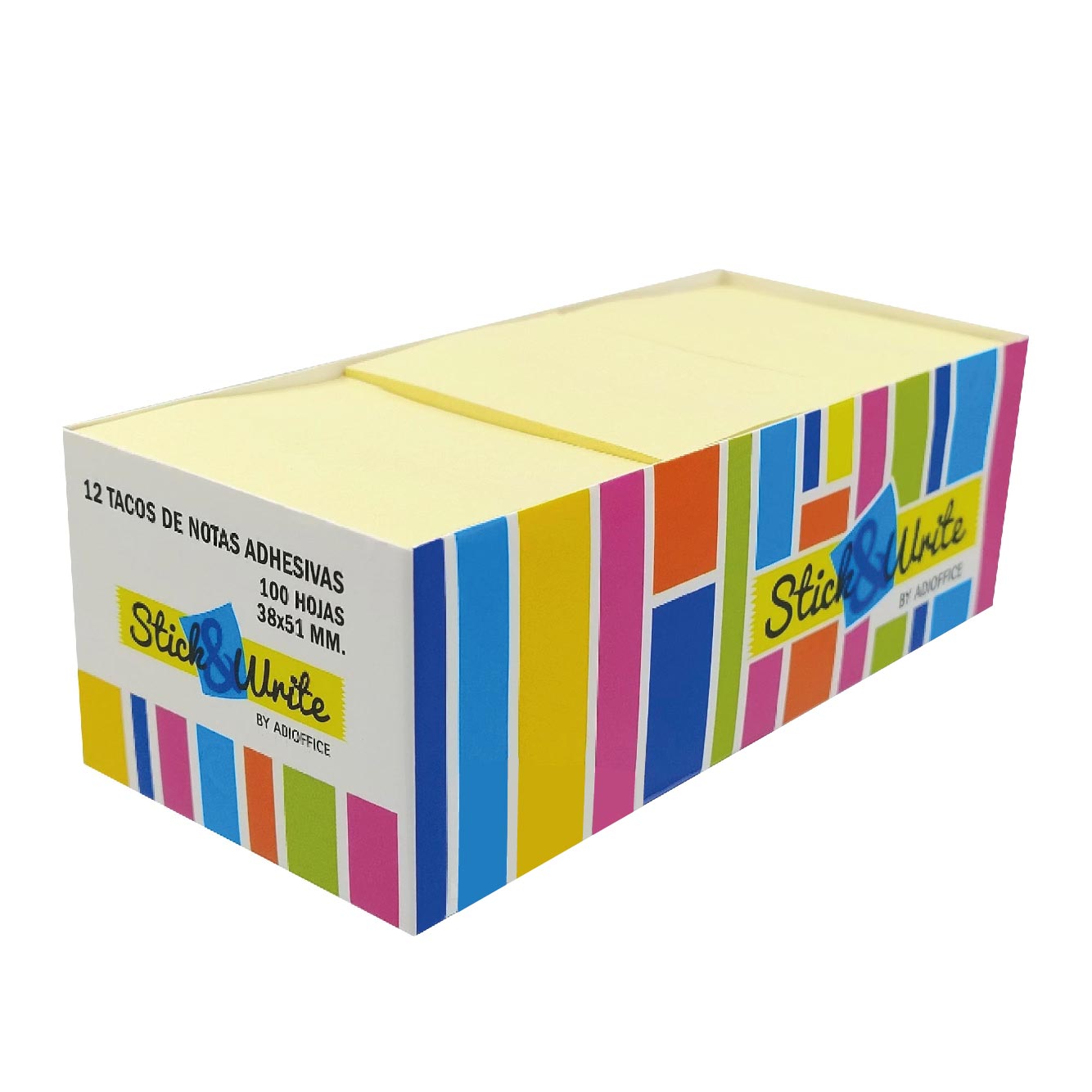 Caja Notas Adhesivas 38x51mm 100 Hojas Amarillo 