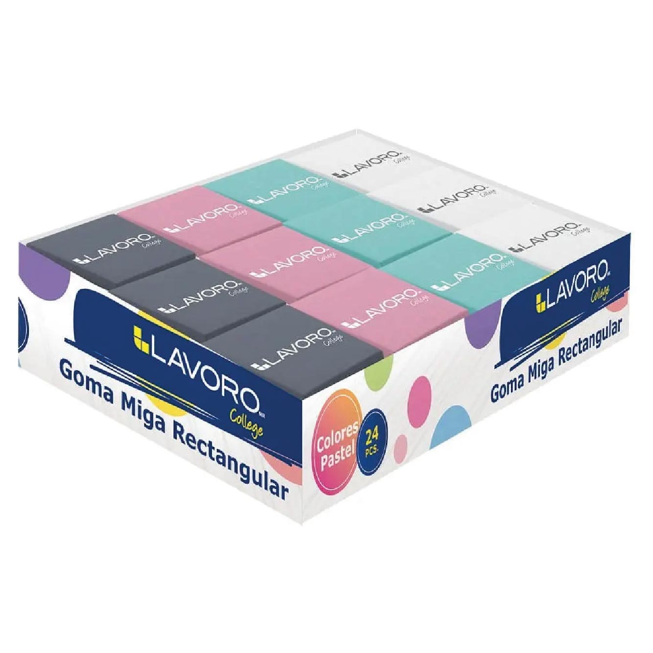 Goma de Borrar Rectangular Color Pastel