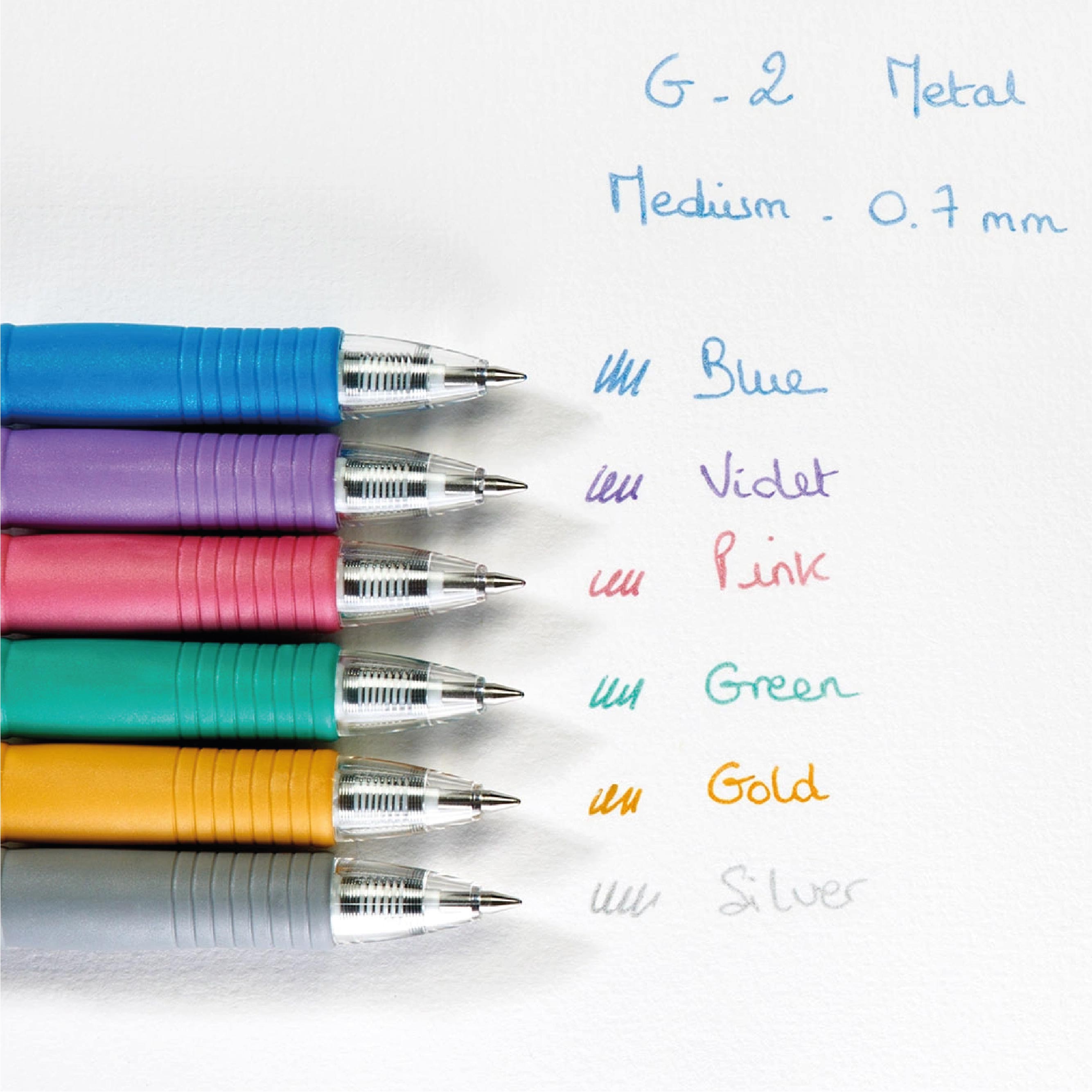 Lápiz Gel G-2 0.7 mm Azul Metálico