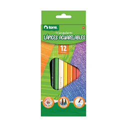 Lápices Acuarelables Triangulares 12 Colores