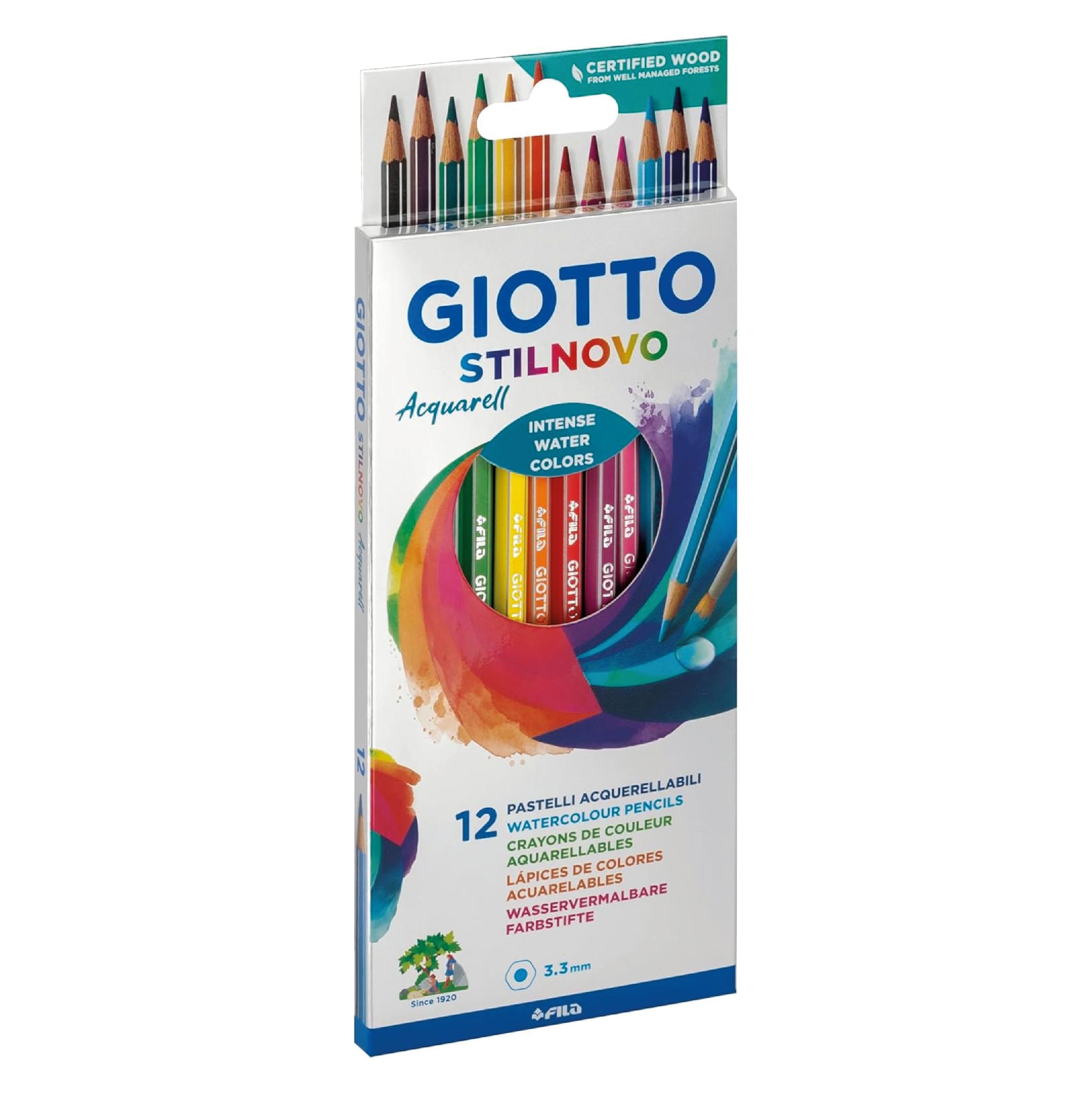 Lápices Stilnovo Acquarell 12 Colores
