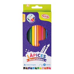 Lápices Acuarelables 12 Unidades + Pincel