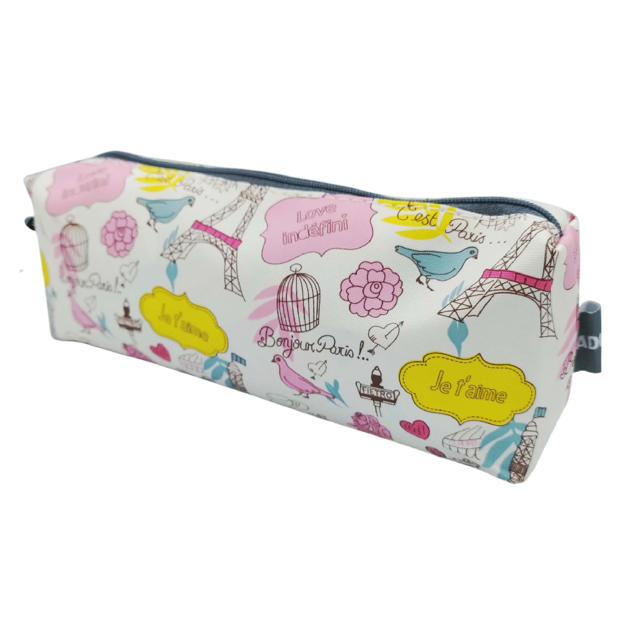 Estuche Escolar Simple Rosado Paris