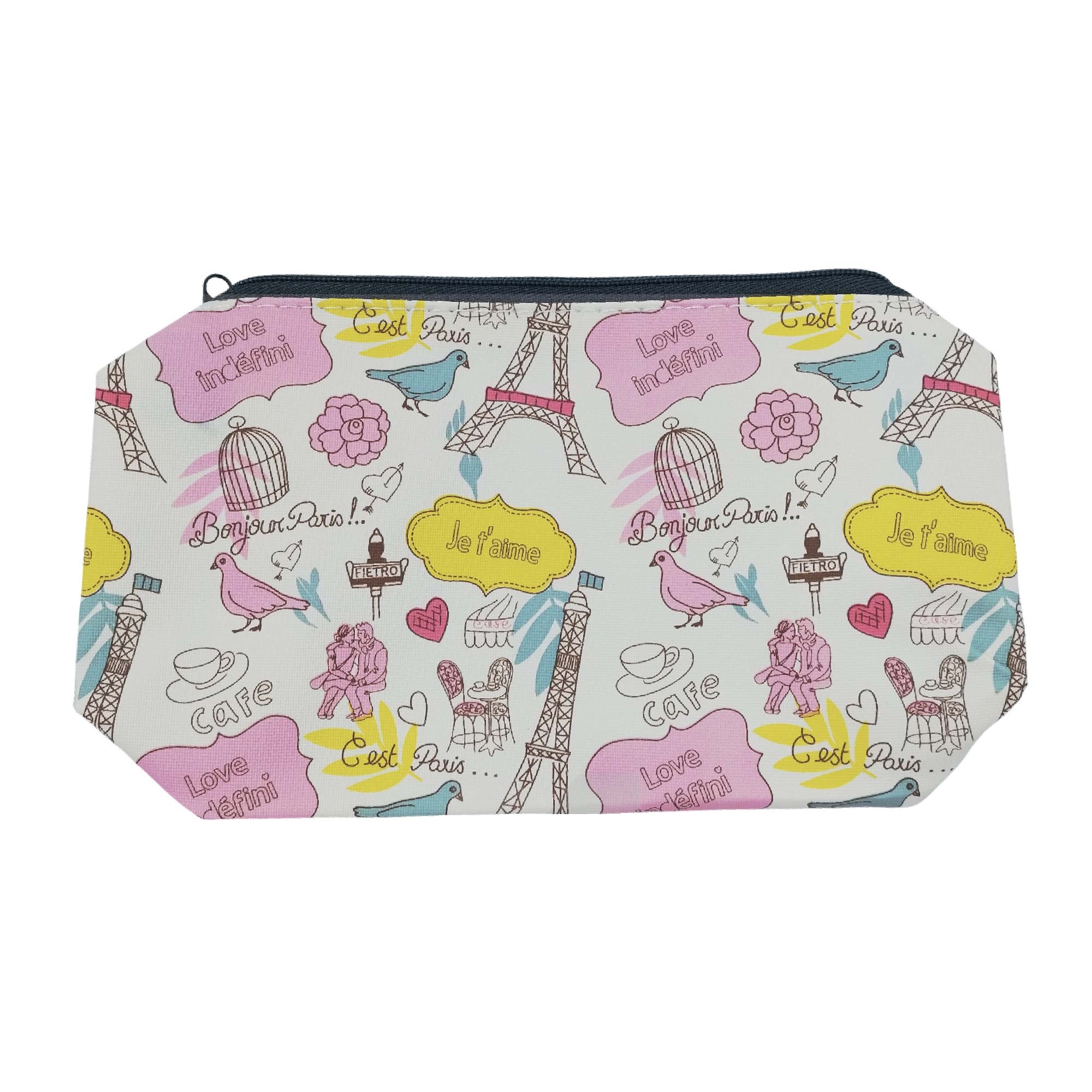 Estuche Escolar Simple Rosado Paris