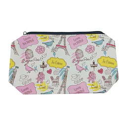 Estuche Escolar Simple Rosado Paris