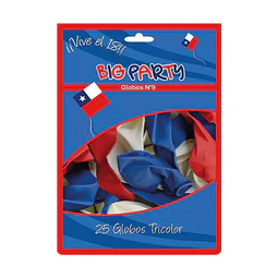 Set Globo Tricolor N°9 50 Unidades 