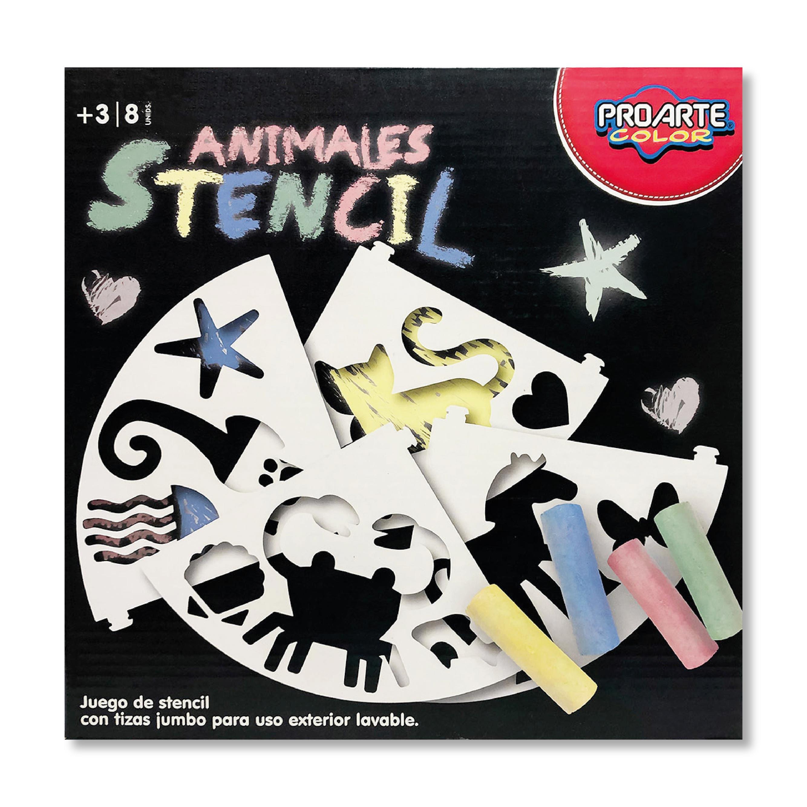 Set 4 Tizas Jumbo + Stencil