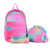 Pack Mochila Estuche Lonchera Gradient In Green