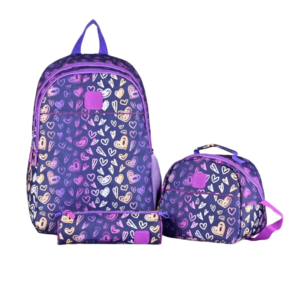 Pack Mochila Estuche Lonchera In Love