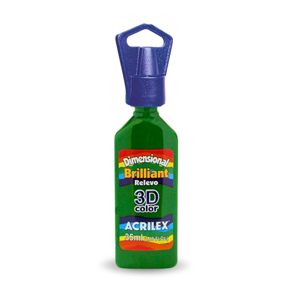 Pintura 3D Brillante Verde Abacá 35 ml