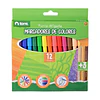 Plumones Dibujo 12 Colores + 3 Tonos Piel