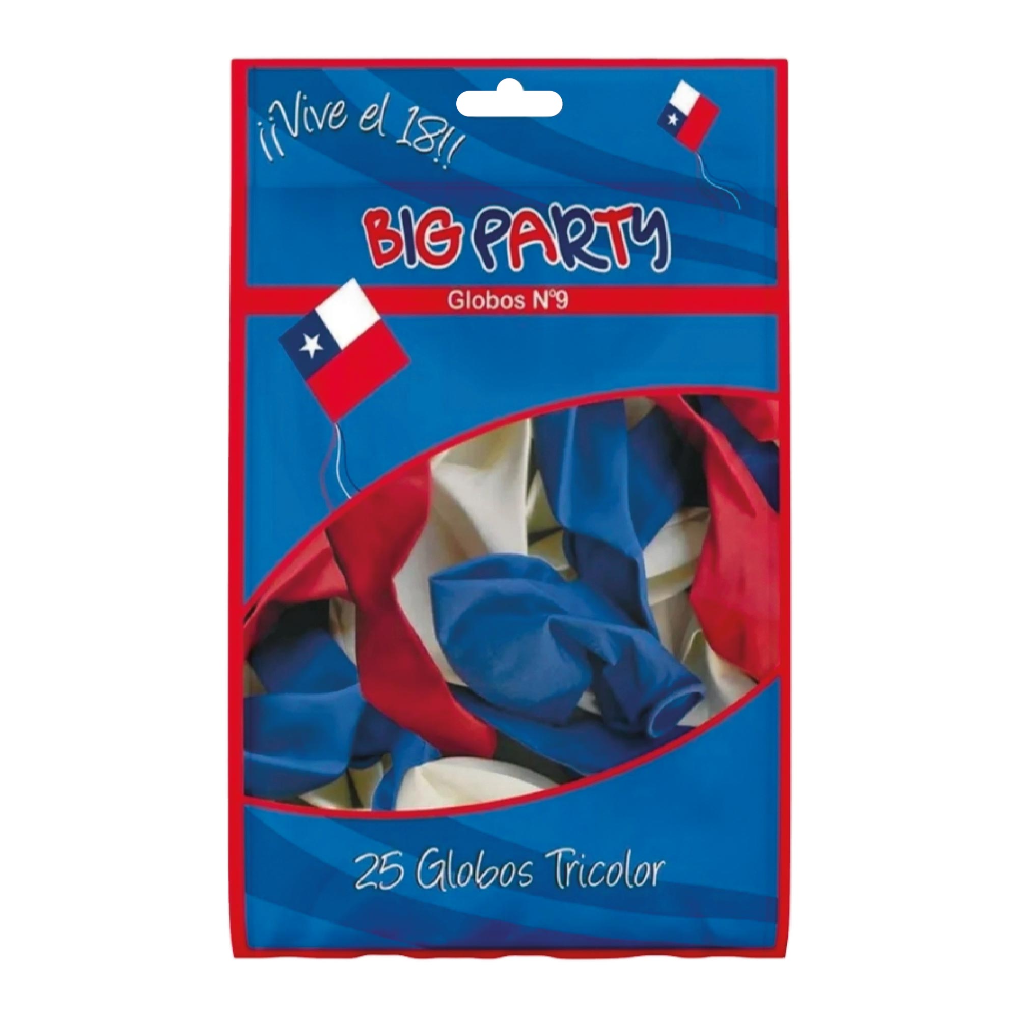 Set Globo Tricolor N°9 50 Unidades 