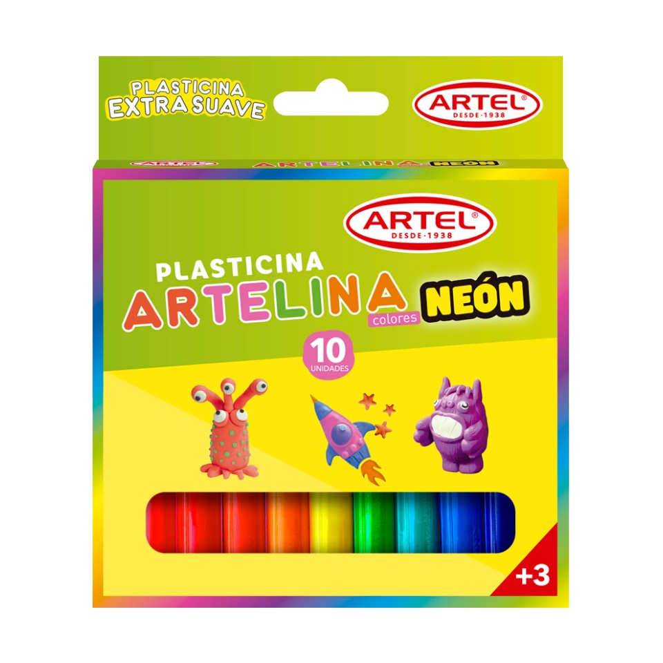 Plasticina Neón 10 Colores