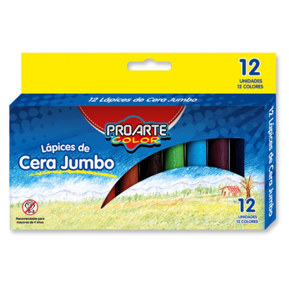 Lápices Cera Extra-Gruesos 12 Colores