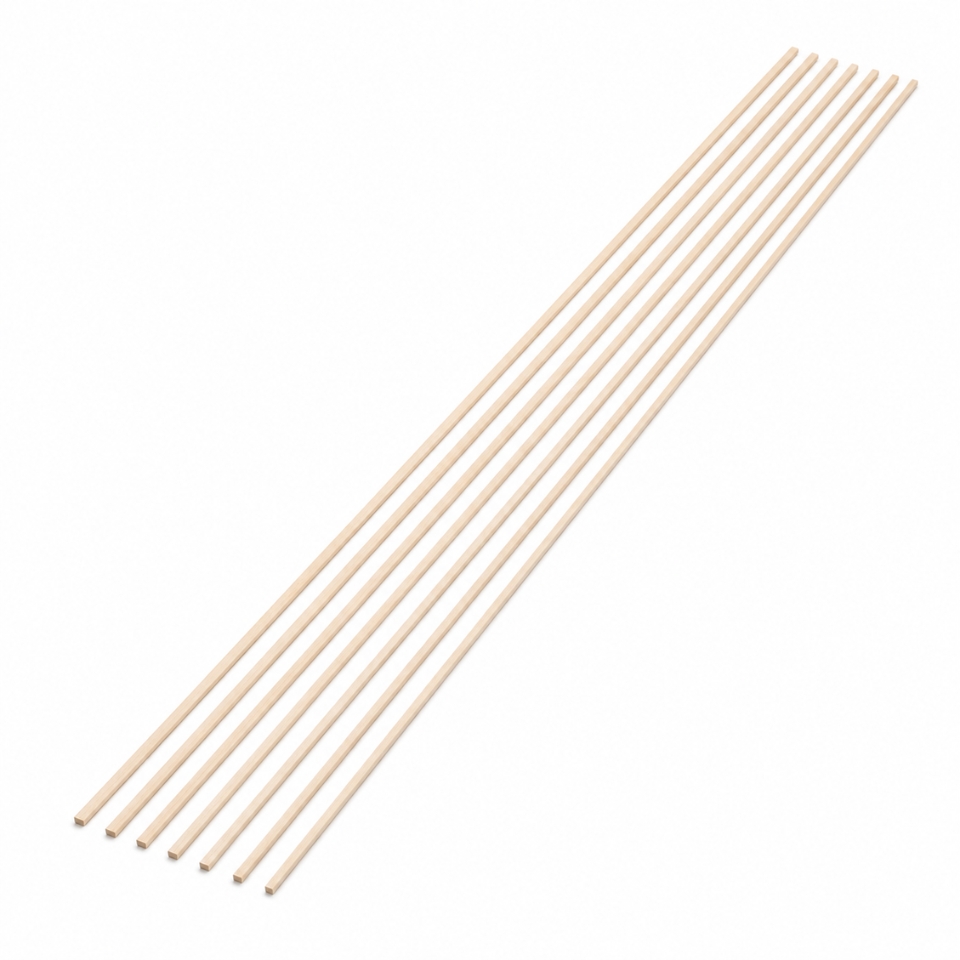 Palos de Maquetas 1x2 mm 10 Unidades