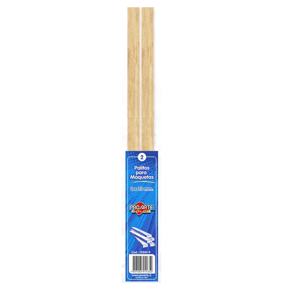 Palos de Maquetas 2x20 mm 2 Unidades