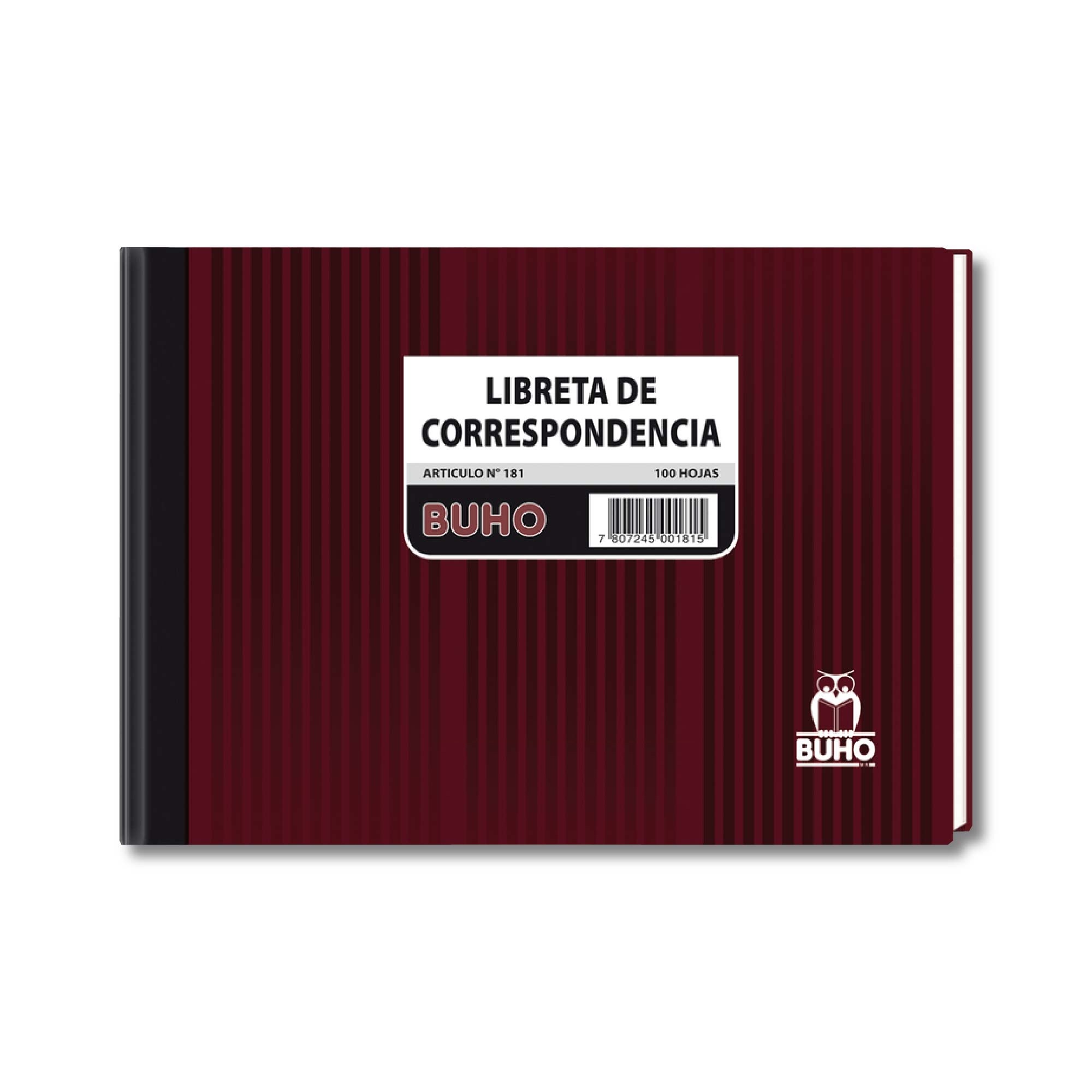 Libreta de Correspondencia 100 Hojas 1/2 Oficio