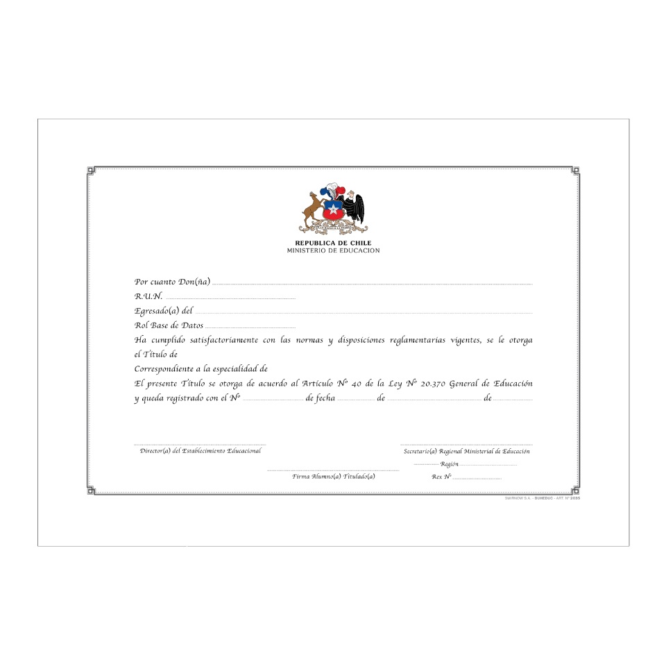 Título de Enseñanza Media Técnico-Profesional Unidad