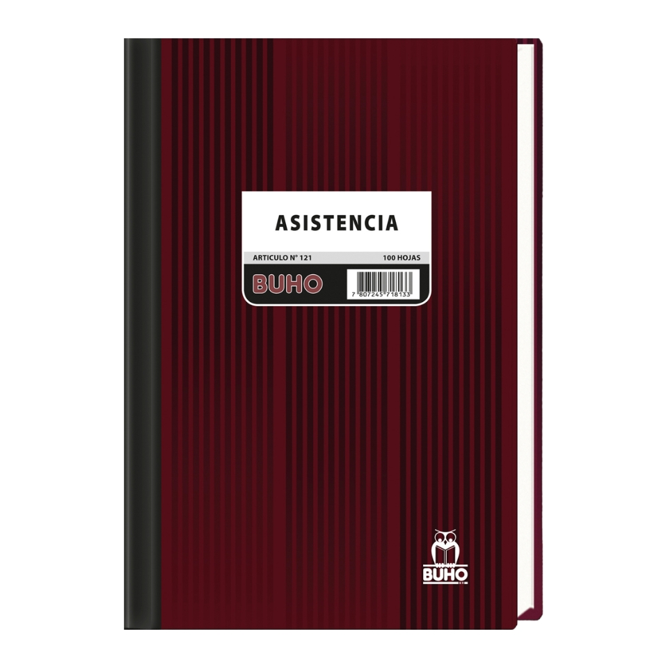Libro de Asistencia Personal Mensual 100 Hojas