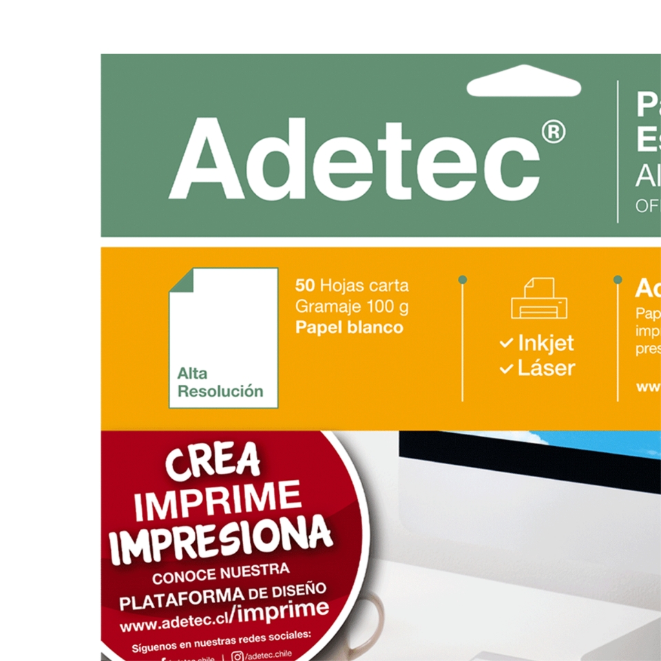 Papel Carta Mate 100 gr 50 Hojas