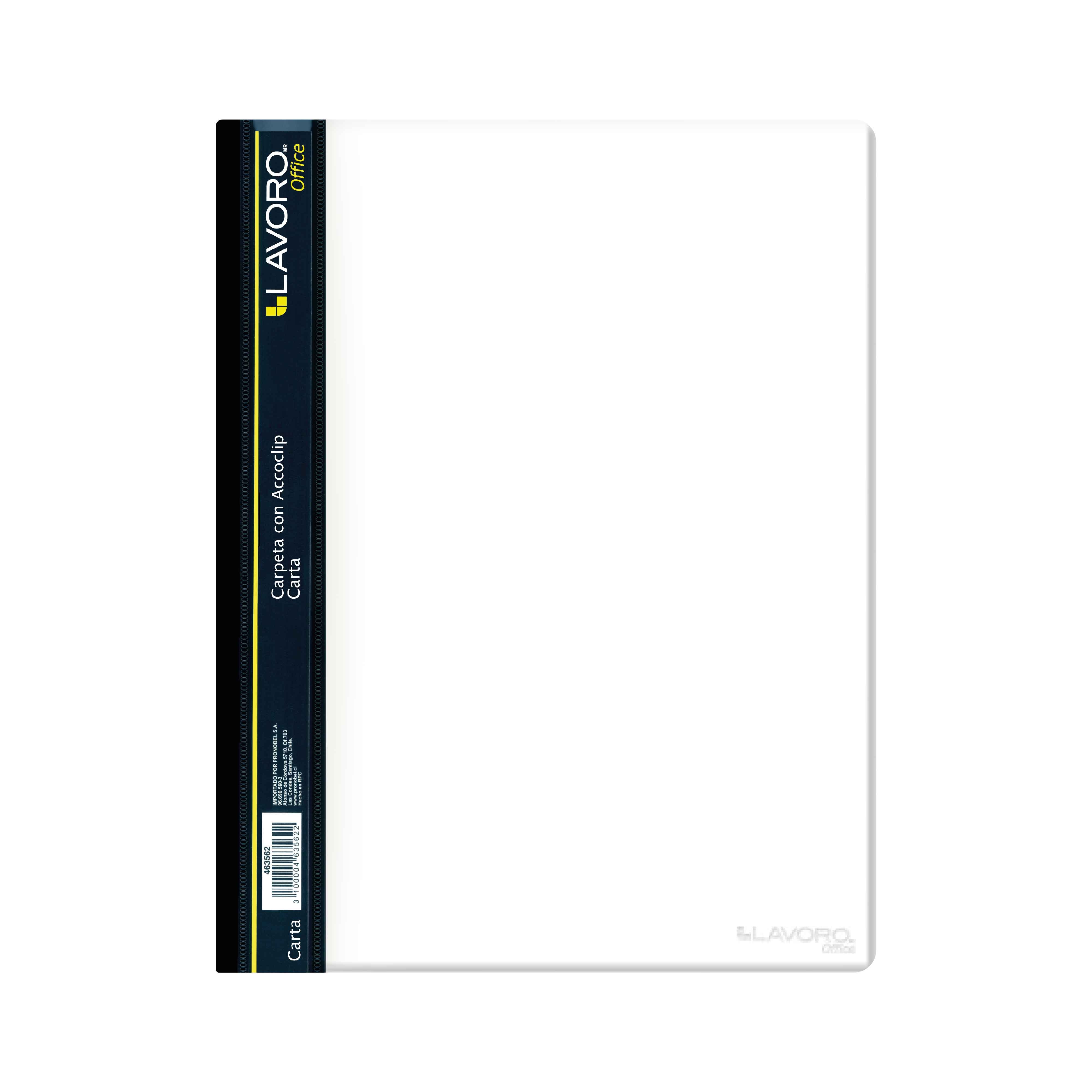 Carpeta Carta Vinil con Accoclip Transparente Negra