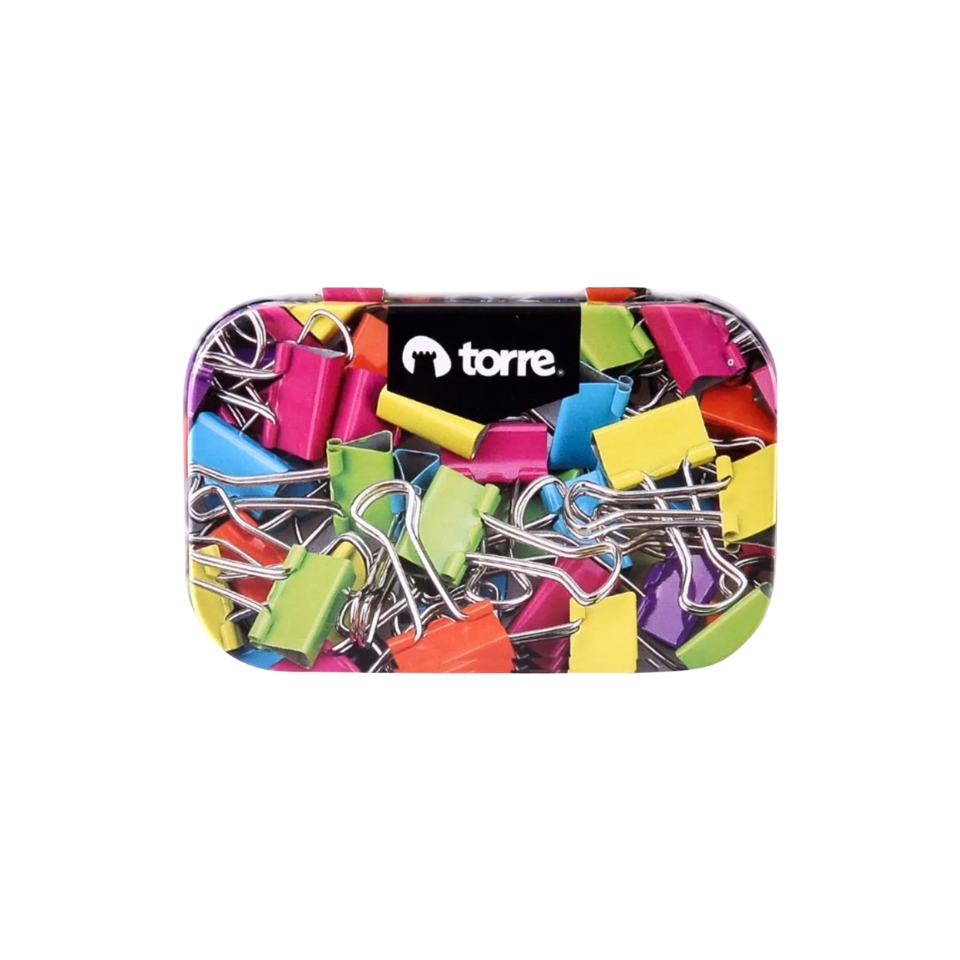 Blíster Caja Metálica Doble Clips 19 mm