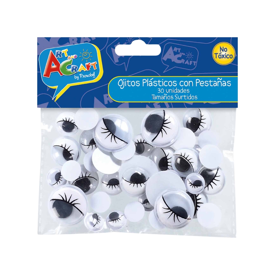 Ojitos Plásticos con Pestaña 30 Piezas