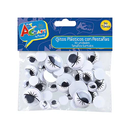 Ojitos Plásticos con Pestaña 30 Piezas