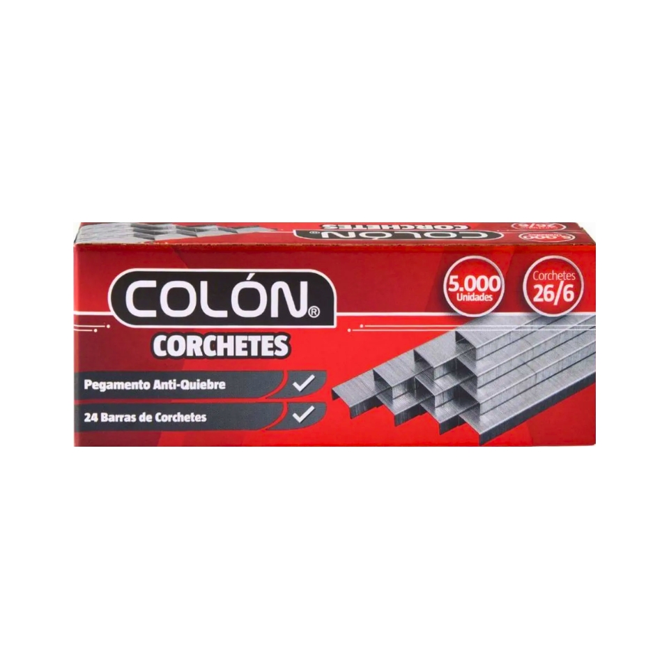 Caja Corchetes 26/6 Barra Entera