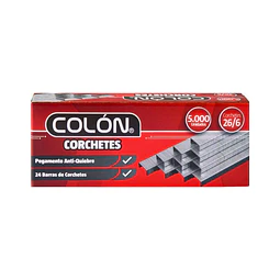 Caja Corchetes 26/6 Barra Entera