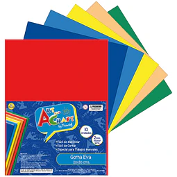 Goma Eva 20x30 cm Colores Surtido 10 Unidades