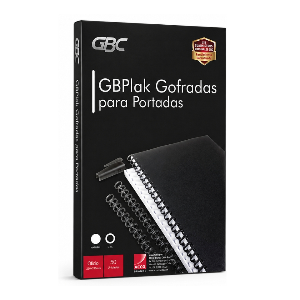 Mica Gofrada Oficio Gris 50 Unidades